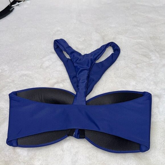 MIKOH Padded Bandeau High Neck Bikini Top Size Small - Picture 2 of 5